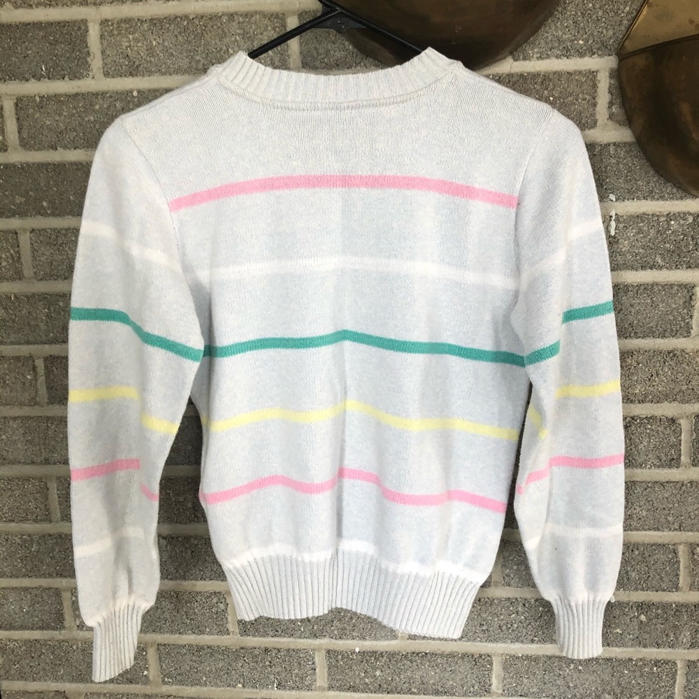 Vintage striped sweater crew neck - Picture 3 of 6